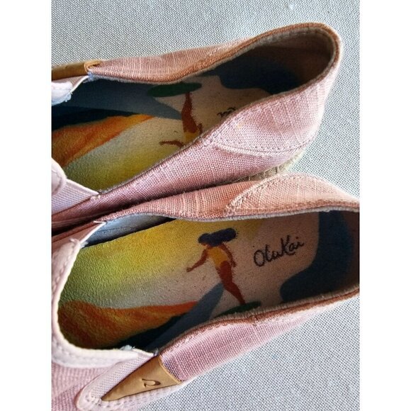 OLUKAI Kaula Pa'a Kapa Women's Espadrilles, Linen Slip-On Shoes with Lightweight - Picture 6 of 15